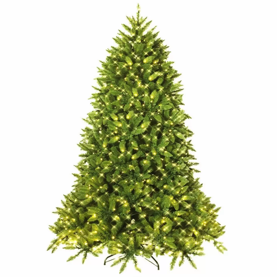 Hot The Holiday Aisle 7.5 Feet Pre-Lit Pvc National Christmas Fir Tree With Led Light And Stand