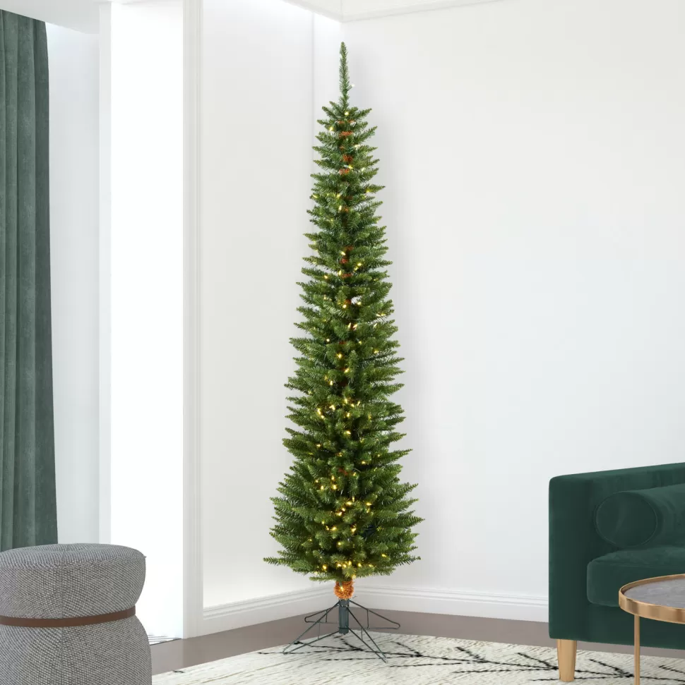 Cheap The Holiday Aisle 7.5' Green Artificial Christmas Tree With 225 Led Warm White Lights With Stand