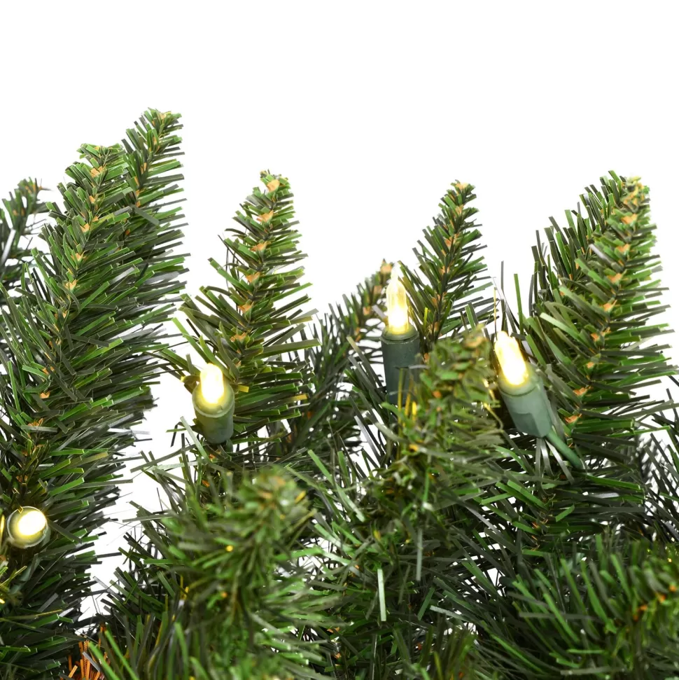 Cheap The Holiday Aisle 7.5' Green Artificial Christmas Tree With 225 Led Warm White Lights With Stand