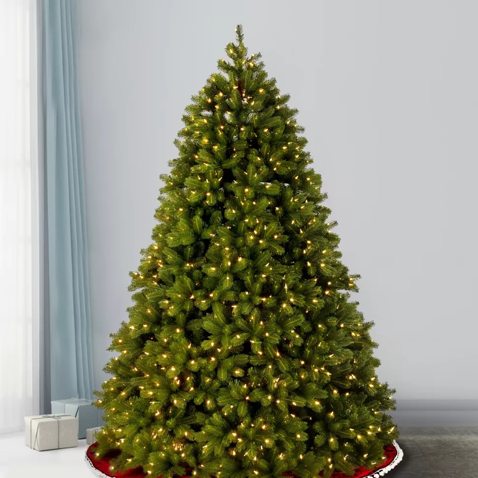 Clearance The Holiday Aisle 7.5' Green Fir Artificial Christmas Tree With 1200 Multi-Color Lights