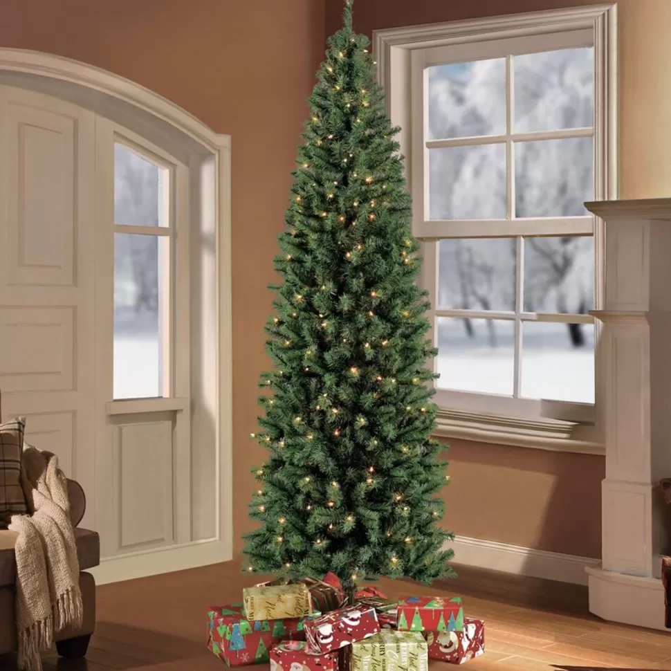 Best Sale The Holiday Aisle 7.5' Green Fir Artificial Christmas Tree With 350 Clear/White Lights