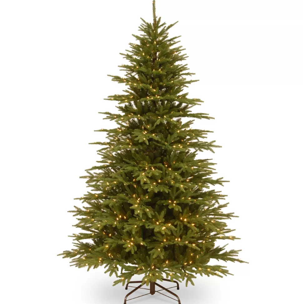 Best Sale The Holiday Aisle 7.5' H Green Realistic Artificial Fir Christmas Tree With 800 Lights