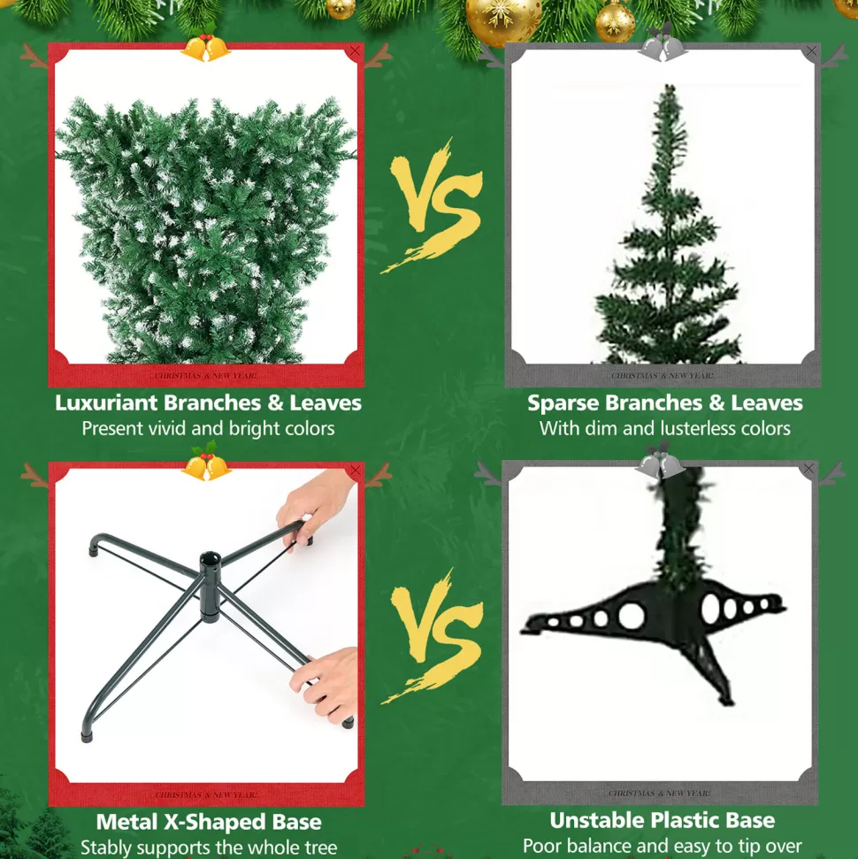 Clearance The Holiday Aisle 7.5' H Upside Down Green Cashmere Christmas Tree With 400 Led Lights