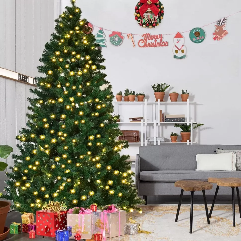 Shop The Holiday Aisle 7.5' Lighted Artificial Pine Christmas Tree - Stand Included