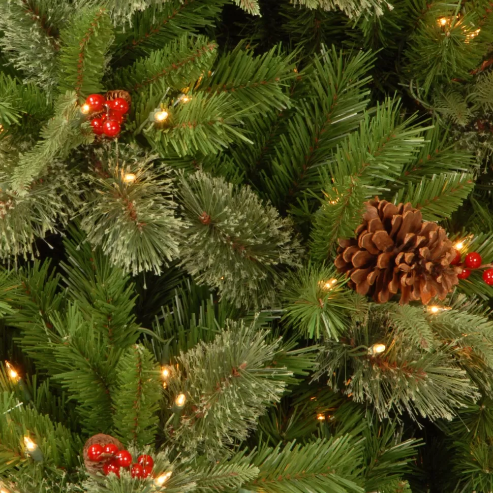 Best Sale Three Posts 7.6' H Slender Green Artificial Spruce Christmas Tree Withf 400 Lights