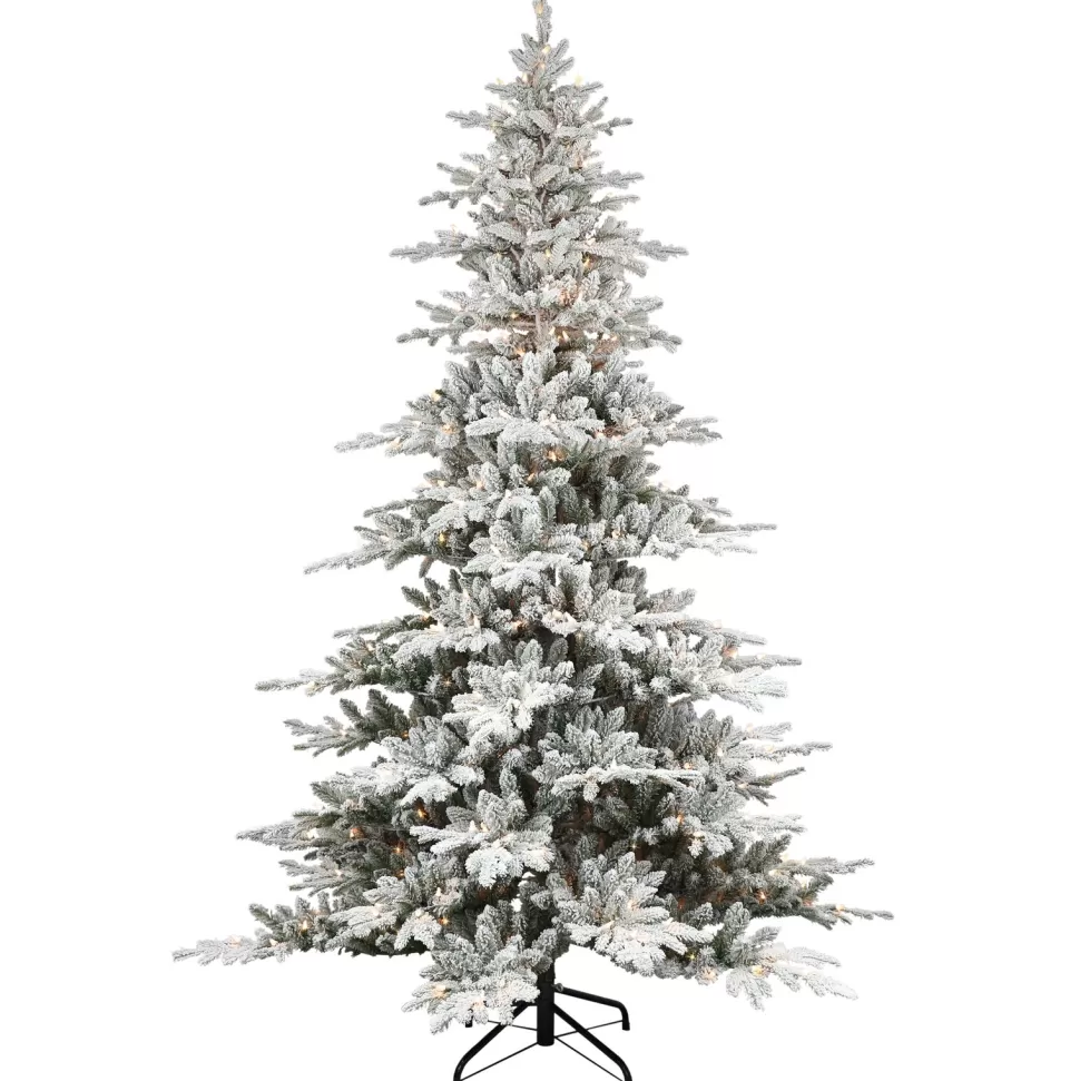 Best Sale The Holiday Aisle 78" H Green Pvc & Pe Blend Fir Flocked/Frosted Christmas Tree With 350 Lights