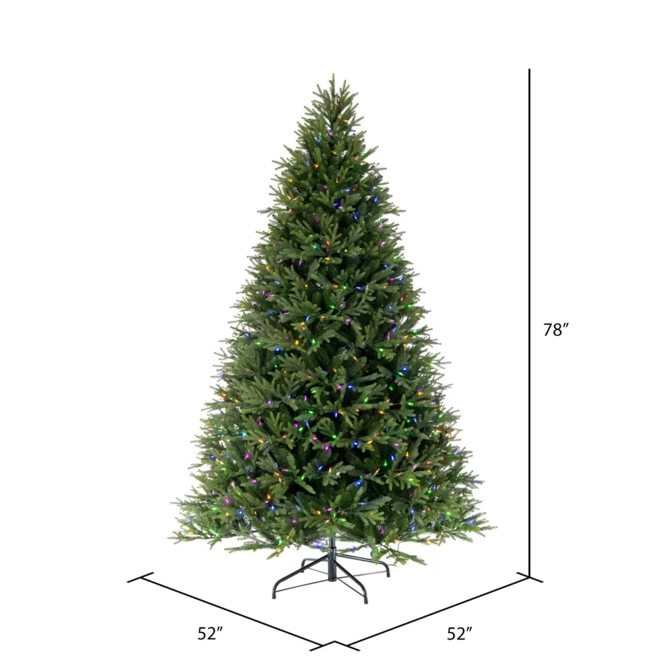 Fashion The Holiday Aisle 78'' H Green Realistic Fir Christmas Tree With 500 Led Color Changing/Combination Lights