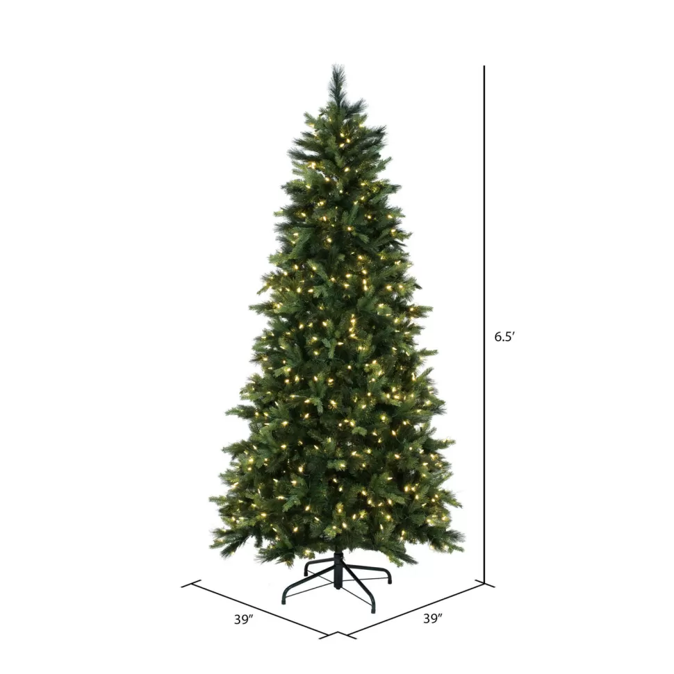 Outlet The Holiday Aisle 78'' H Green Realistic Spruce Christmas Tree With 500 Led Lights