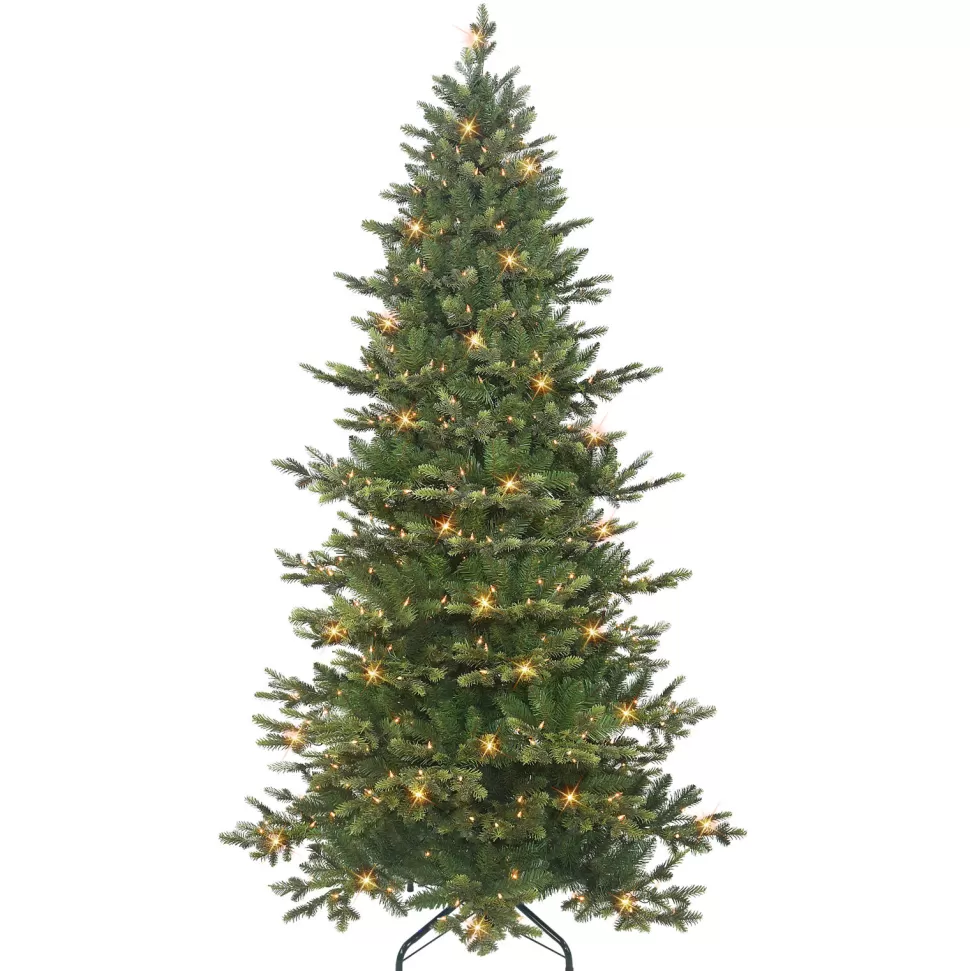 Fashion The Holiday Aisle 7' 5'' H Slender Green Pine Christmas Tree With 500 Lights
