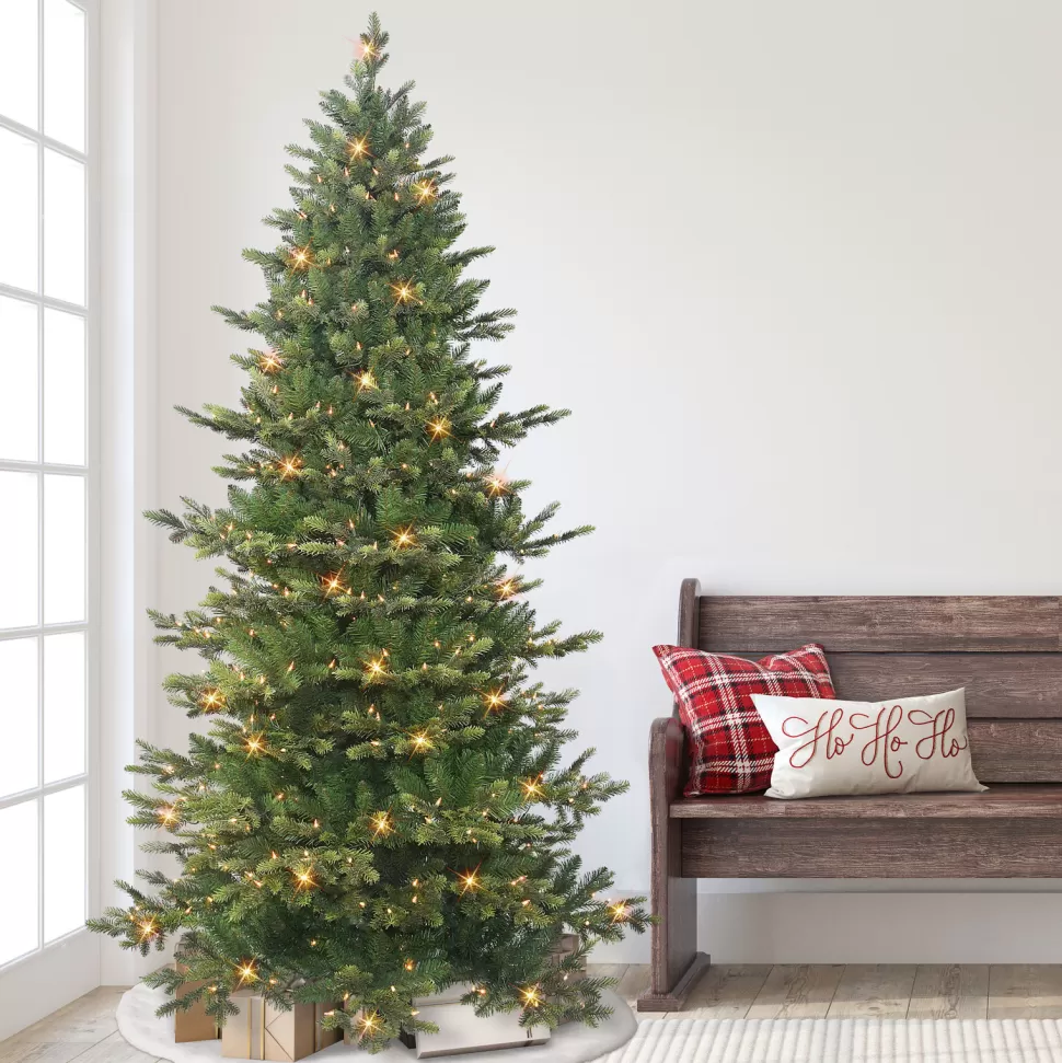 Fashion The Holiday Aisle 7' 5'' H Slender Green Pine Christmas Tree With 500 Lights
