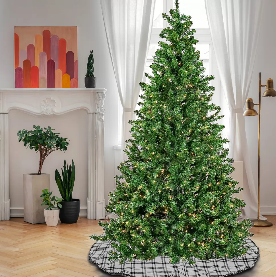 Cheap The Holiday Aisle 7' 6" H Green Pvc Spruce Christmas Tree With 700 Incandescent Steady/Constant Lights