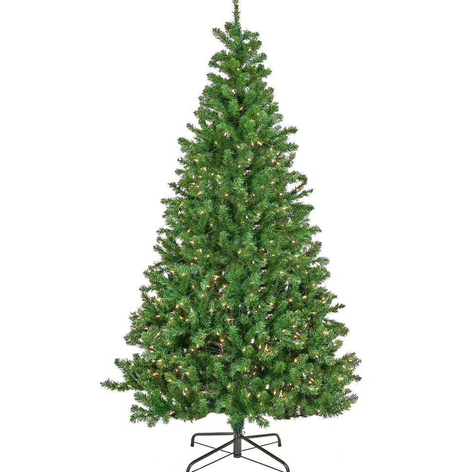 Cheap The Holiday Aisle 7' 6" H Green Pvc Spruce Christmas Tree With 700 Incandescent Steady/Constant Lights