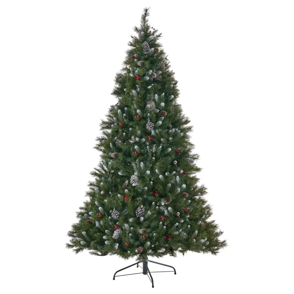 Cheap The Holiday Aisle 7' Frosted Green Spruce Artificial Christmas Tree With 450 Clear/White Lights