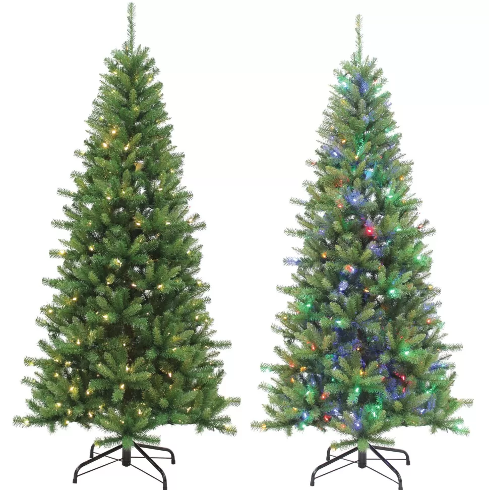 Flash Sale The Holiday Aisle 7' Green Pine Artificial Christmas Tree With 230 Multi-Colored Lights