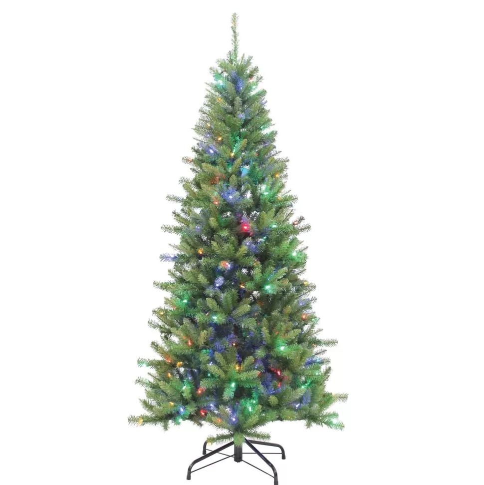 Flash Sale The Holiday Aisle 7' Green Pine Artificial Christmas Tree With 230 Multi-Colored Lights