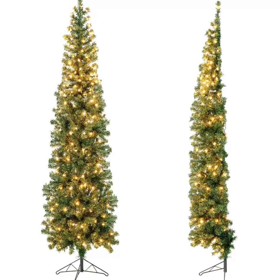 Online The Holiday Aisle 7' H Green Pine Cashmere Christmas Tree With 150 Mini Incandescent Lights