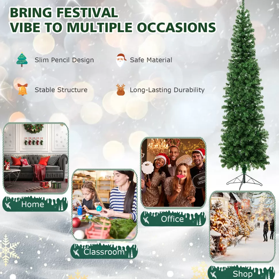 Online The Holiday Aisle 7' H Green Pine Cashmere Christmas Tree With 150 Mini Incandescent Lights