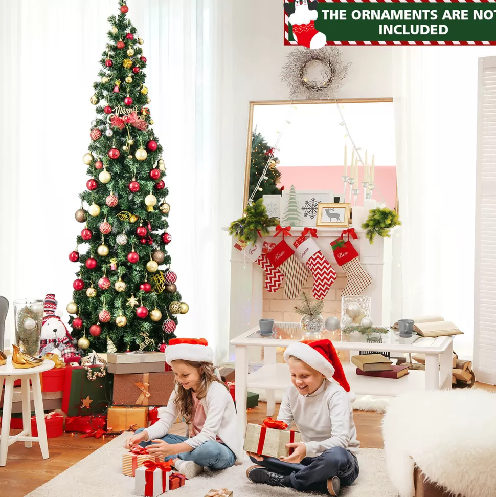 Online The Holiday Aisle 7' H Green Pine Cashmere Christmas Tree With 150 Mini Incandescent Lights