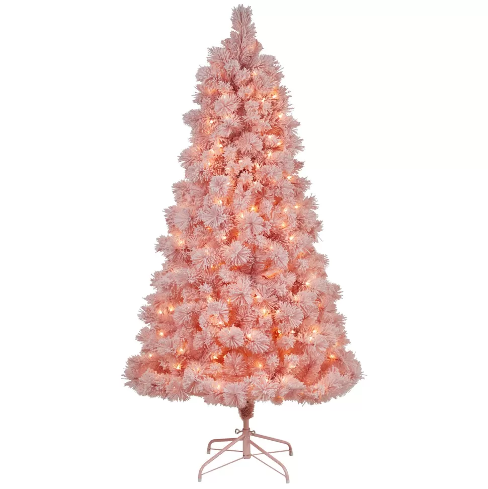 Fashion The Holiday Aisle 7' H Pink Pine Cashmere Christmas Tree With 300 Led Lights