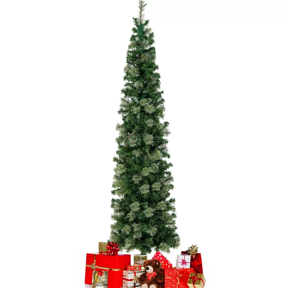 Cheap The Holiday Aisle 7' H Slender Green Pine Cashmere Christmas Tree With 150 Mini Incandescent Lights