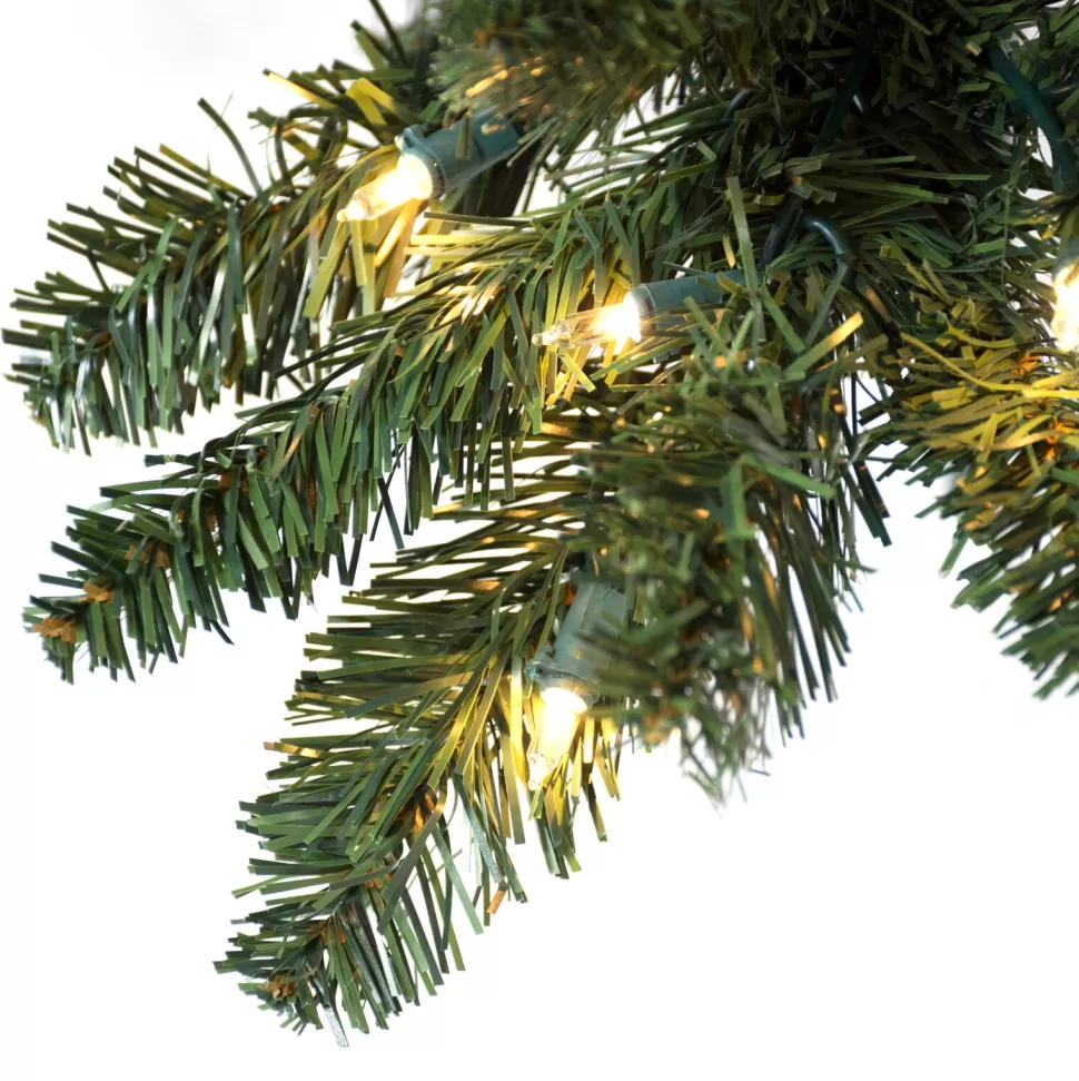 New Andover Mills 7' Slender Green Realistic Artificial Douglas Fir Christmas Tree With 300 Clear Lights