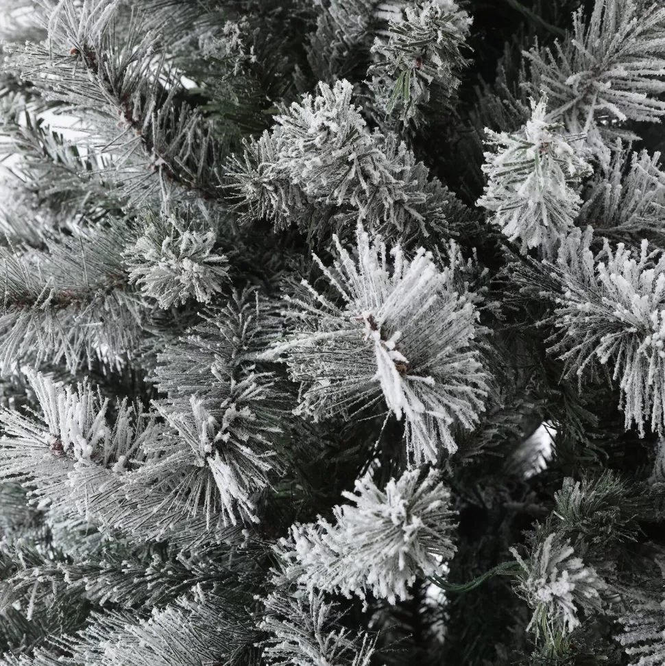 Sale The Holiday Aisle 7' White/Green Fir Artificial Christmas Tree With 400 Clear/White Lights