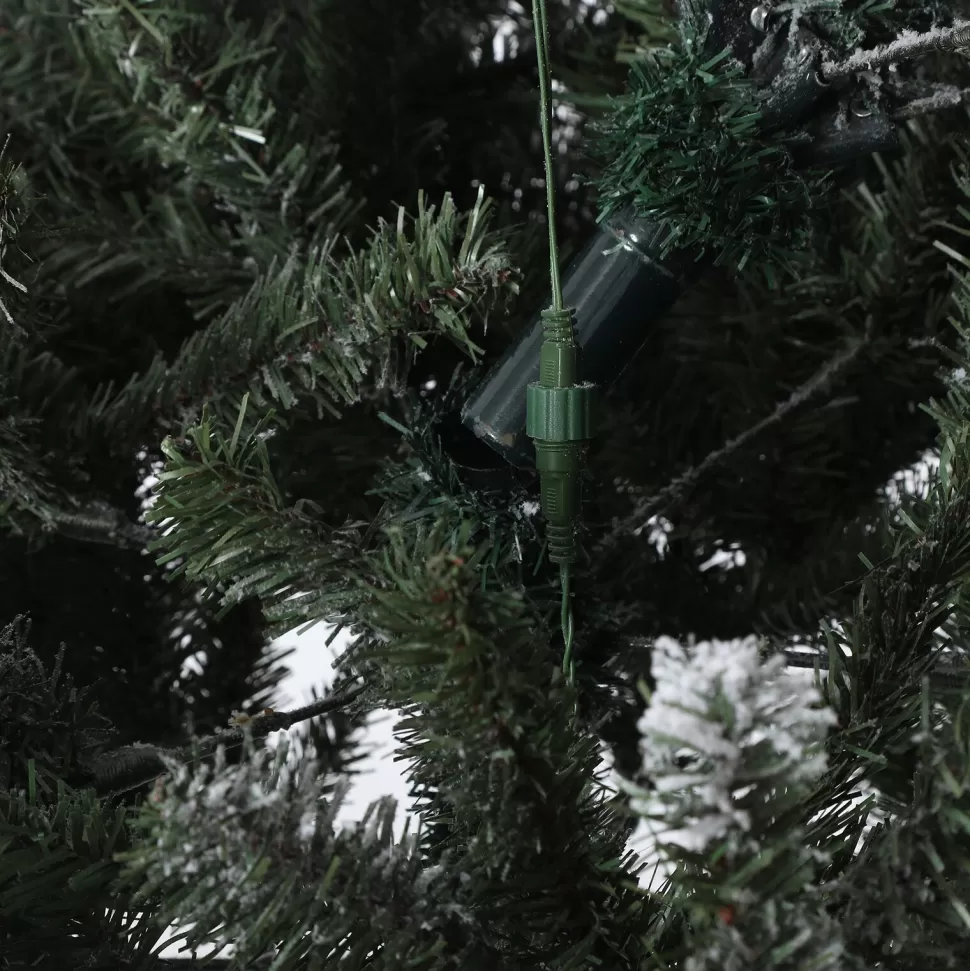 Sale The Holiday Aisle 7' White/Green Fir Artificial Christmas Tree With 400 Clear/White Lights