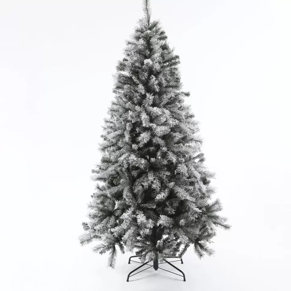 Sale The Holiday Aisle 7' White/Green Fir Artificial Christmas Tree With 400 Clear/White Lights