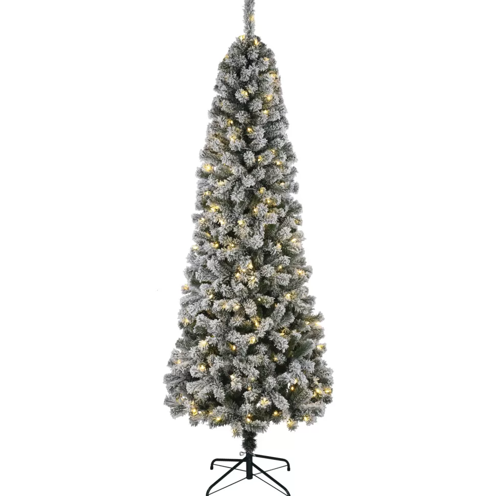 Store The Holiday Aisle 7Ft Prelit Flocked Tree With Dual Lights