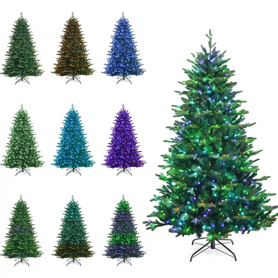 Online The Holiday Aisle 84'' H Green Realistic Cashmere Christmas Tree With 540 Led Lights