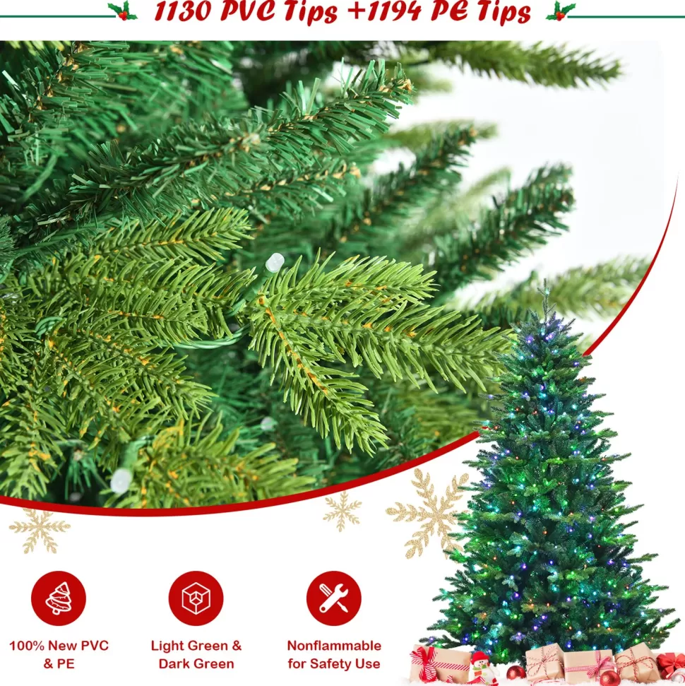 Online The Holiday Aisle 84'' H Green Realistic Cashmere Christmas Tree With 540 Led Lights