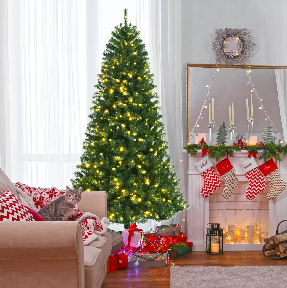 Online The Holiday Aisle 84'' H Slender Green Artificial Spruce Christmas Tree With 500 Led Changing/Combination Lights