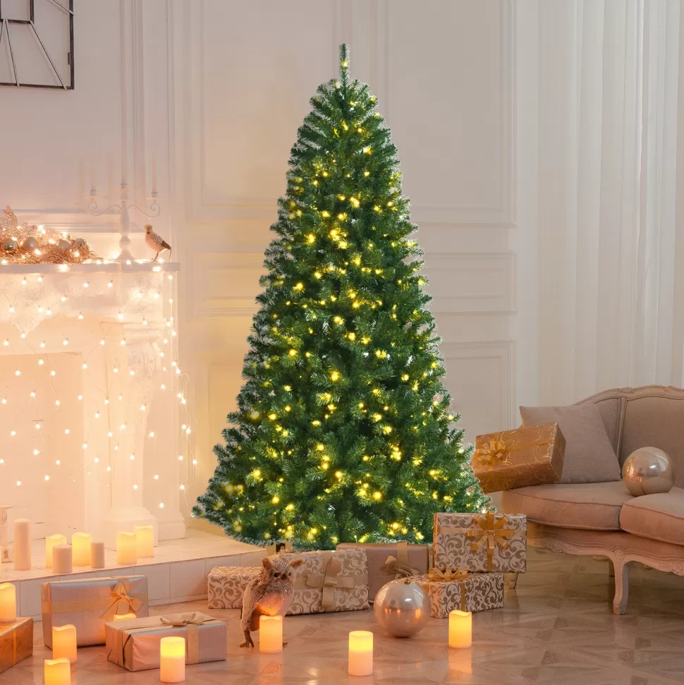 Online The Holiday Aisle 84'' H Slender Green Artificial Spruce Christmas Tree With 500 Led Changing/Combination Lights