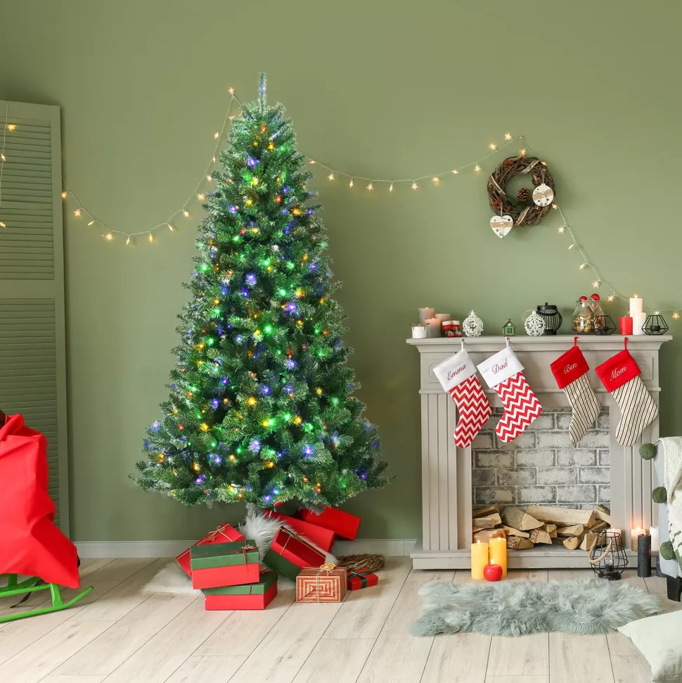 Online The Holiday Aisle 84'' H Slender Green Artificial Spruce Christmas Tree With 500 Led Changing/Combination Lights
