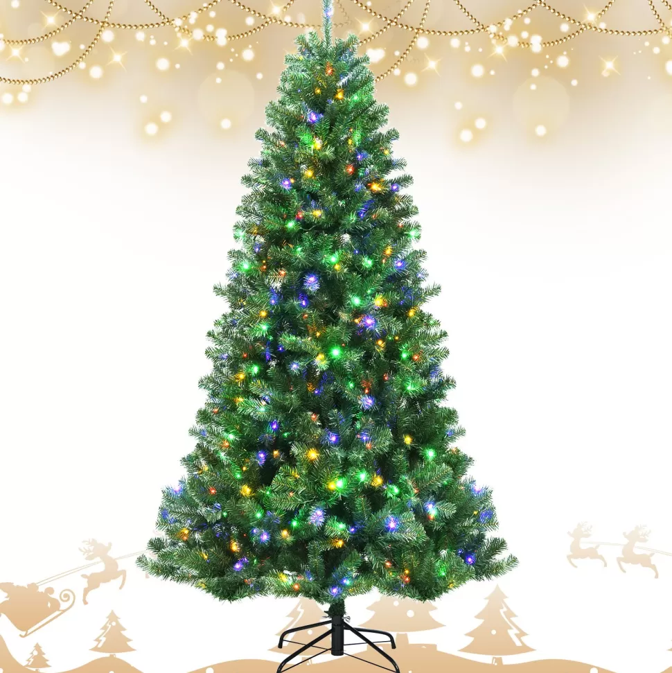 Online The Holiday Aisle 84'' H Slender Green Artificial Spruce Christmas Tree With 500 Led Changing/Combination Lights