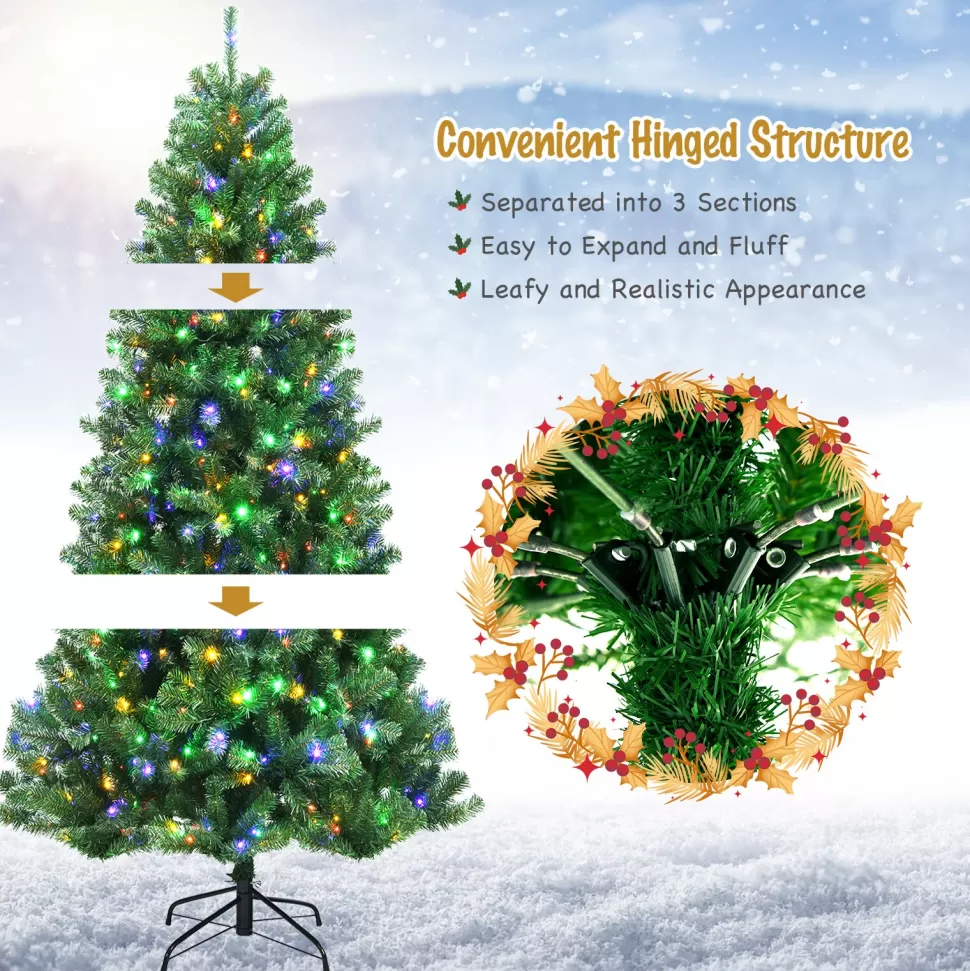 Online The Holiday Aisle 84'' H Slender Green Artificial Spruce Christmas Tree With 500 Led Changing/Combination Lights