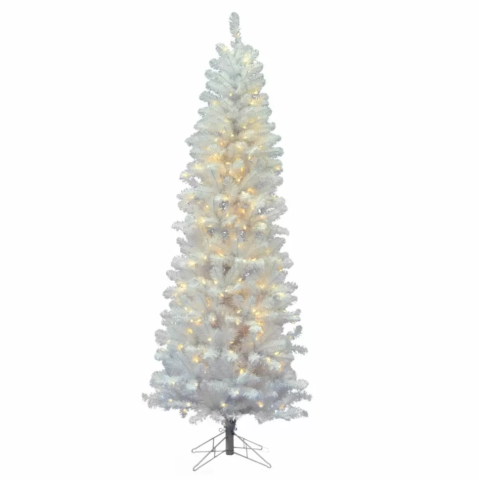 Discount The Holiday Aisle 8.5' White Pine Artificial Christmas Tree With 260 Clear Lights