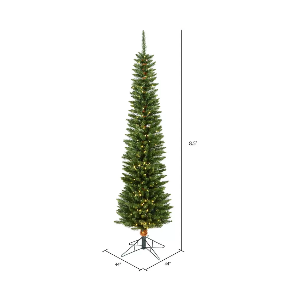 Clearance The Holiday Aisle 8.5' White Pine Artificial Christmas Tree With 400 Led White Lights With Stand