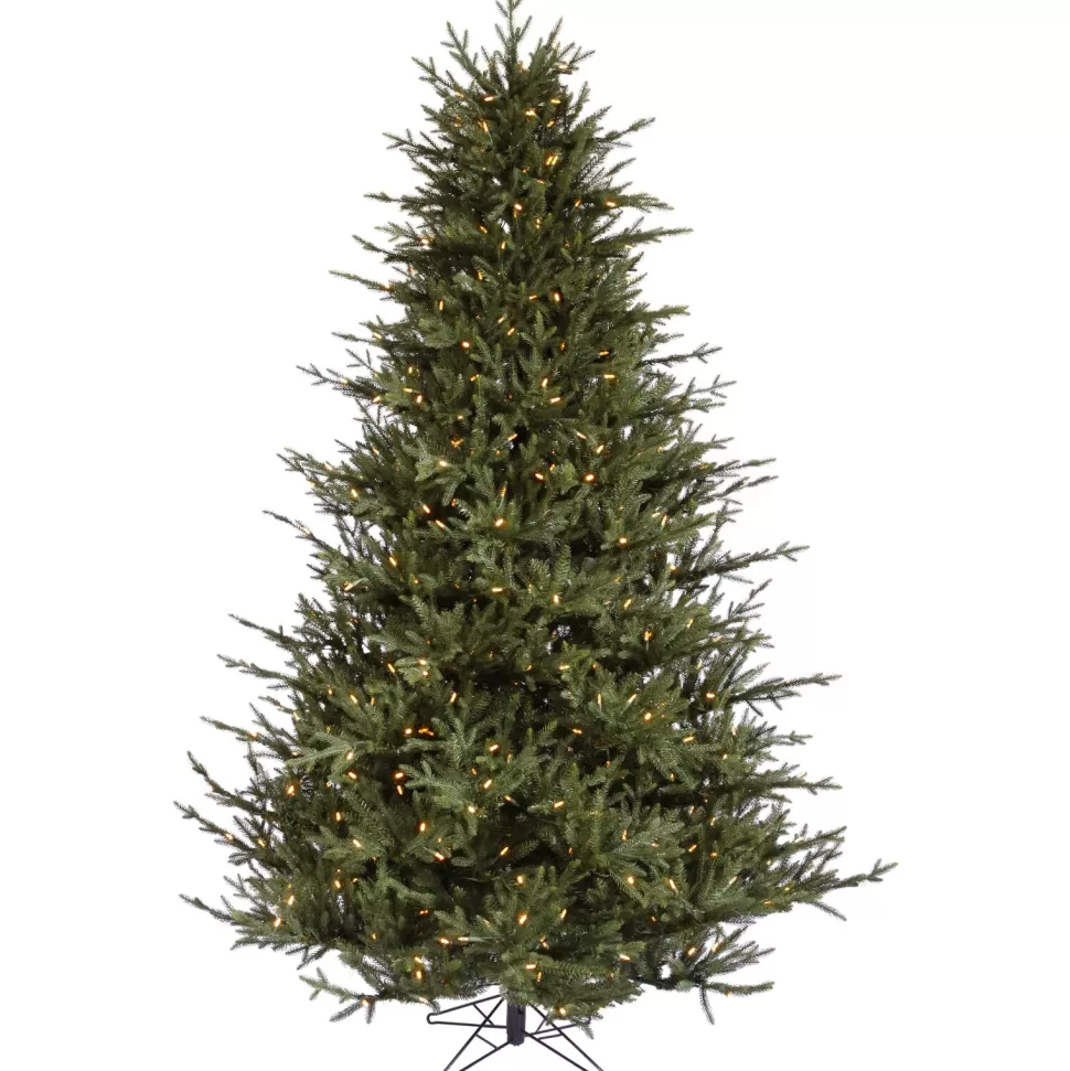 Outlet Rebrilliant 8' 6" H Green Realistic Artificial Fir Christmas Tree With 1000 Lights Led Lights