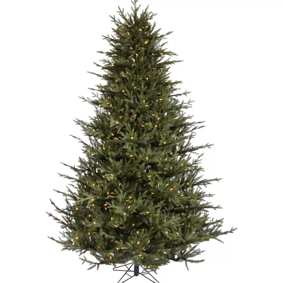 Outlet Rebrilliant 8' 6" H Green Realistic Artificial Fir Christmas Tree With 1000 Lights Led Lights