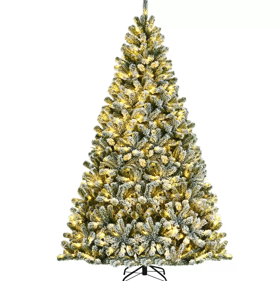 Clearance The Holiday Aisle 8' H Green Pine Flocked Christmas Tree With 650 Lights