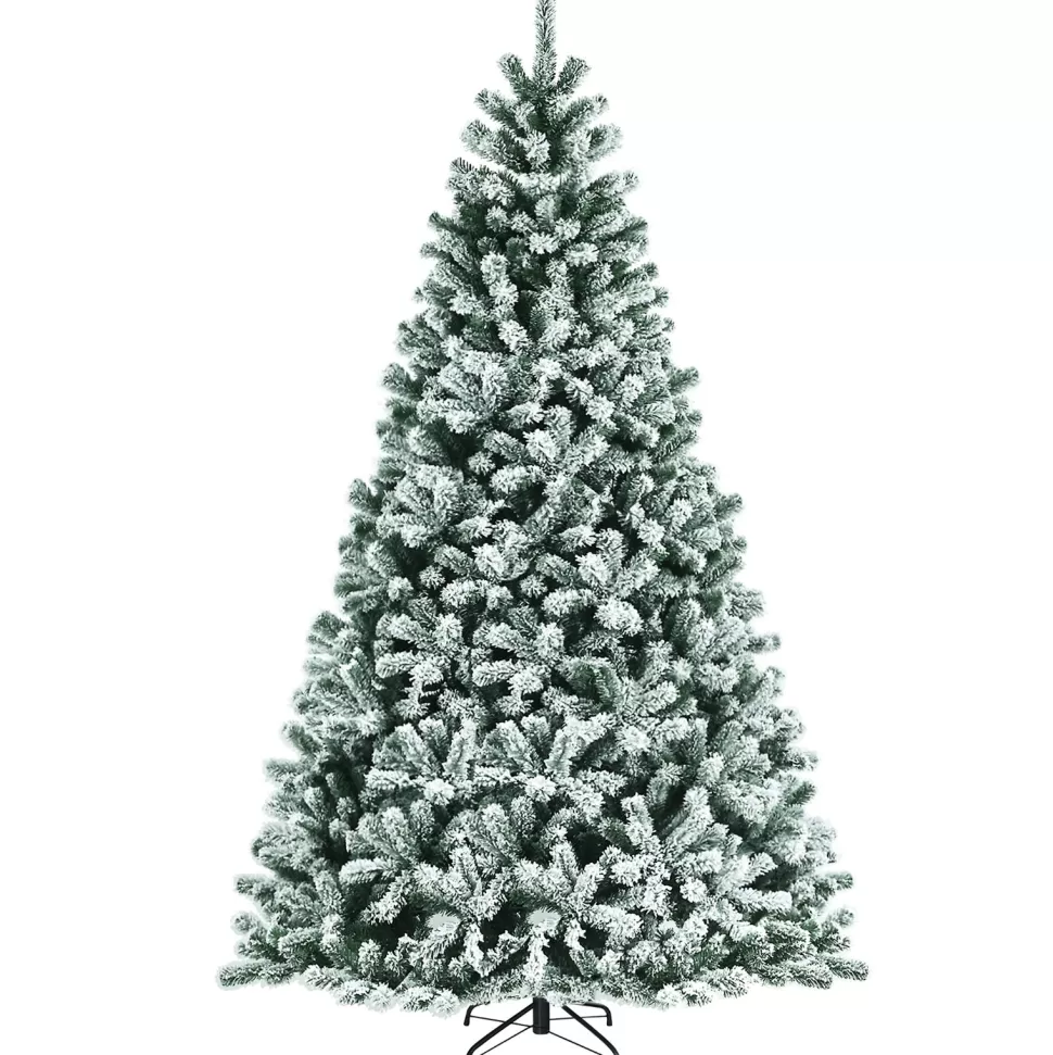 Clearance The Holiday Aisle 8' H Green Pine Flocked Christmas Tree With 650 Lights