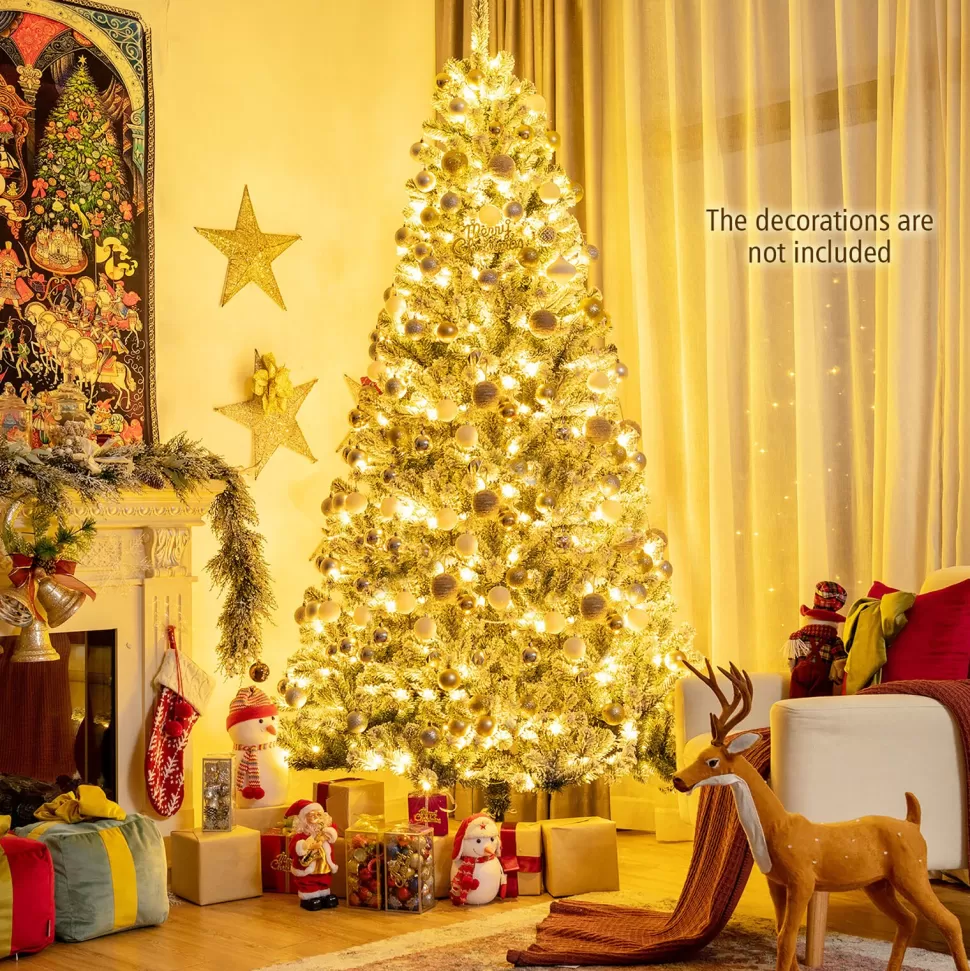 Clearance The Holiday Aisle 8' H Green Pine Flocked Christmas Tree With 650 Lights