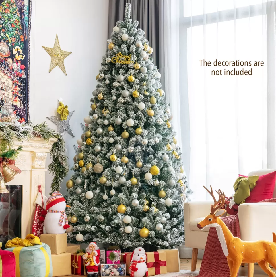 Clearance The Holiday Aisle 8' H Green Pine Flocked Christmas Tree With 650 Lights
