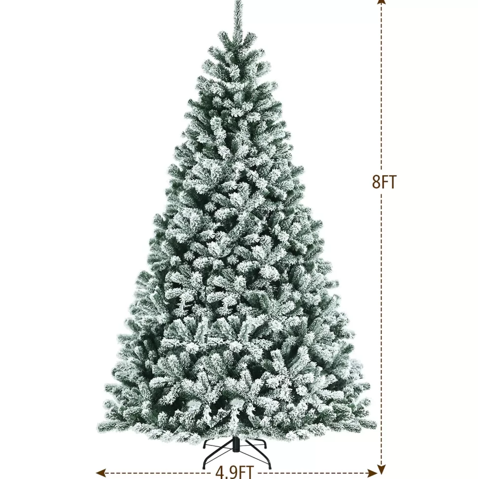 Clearance The Holiday Aisle 8' H Green Pine Flocked Christmas Tree With 650 Lights