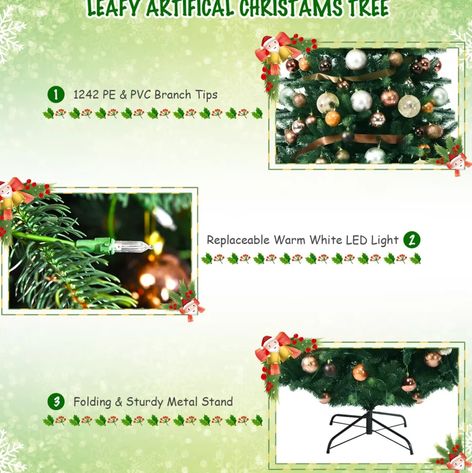 Hot The Holiday Aisle 90" H Green Realistic Cashmere Christmas Tree With 250 Led Lights