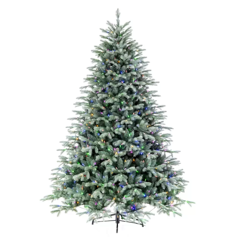Store The Holiday Aisle 90'' H Green Realistic Spruce Christmas Tree With 750 Led Color Changing/Combination Lights