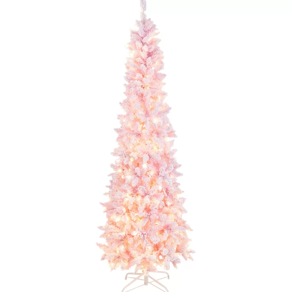 Clearance The Holiday Aisle 90'' H White Artificial Hinged Christmas Tree With 450 Lights