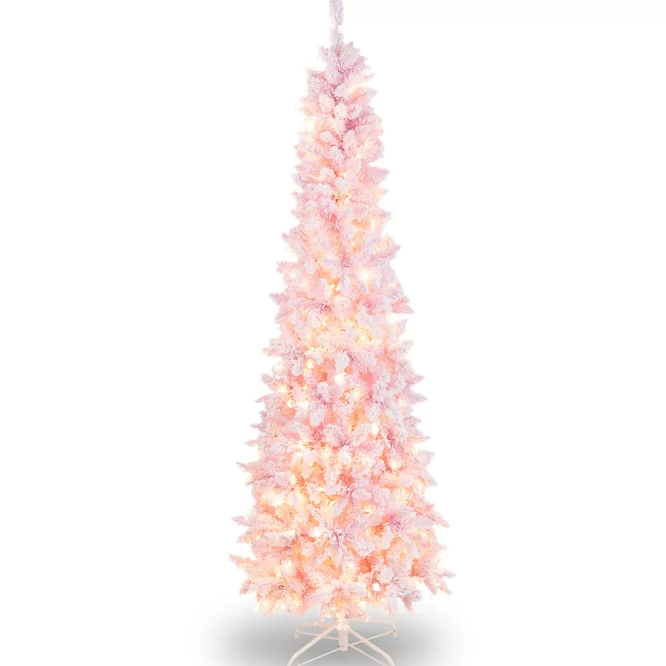 Clearance The Holiday Aisle 90'' H White Artificial Hinged Christmas Tree With 450 Lights