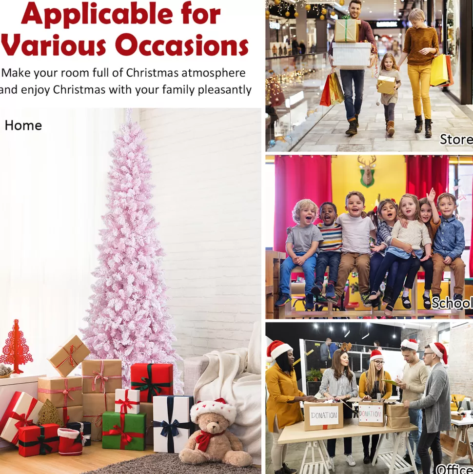 Clearance The Holiday Aisle 90'' H White Artificial Hinged Christmas Tree With 450 Lights